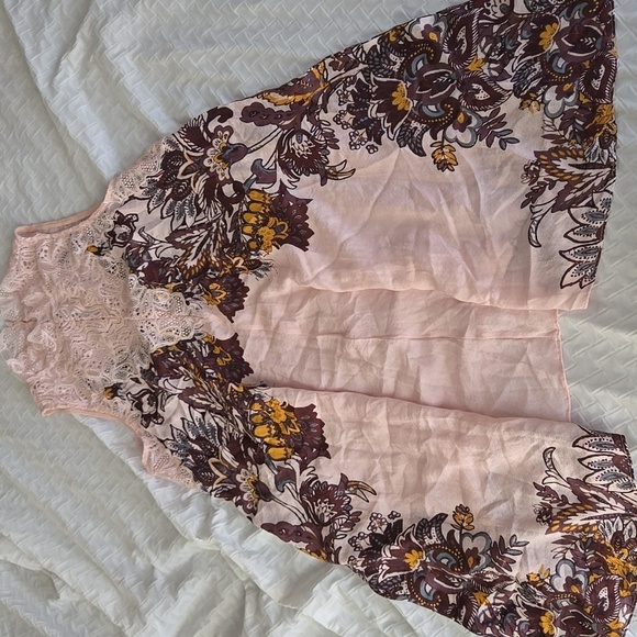 Free People marsha Powder Pastel Pink Floral Print Slip Dress - Picture 4 of 10